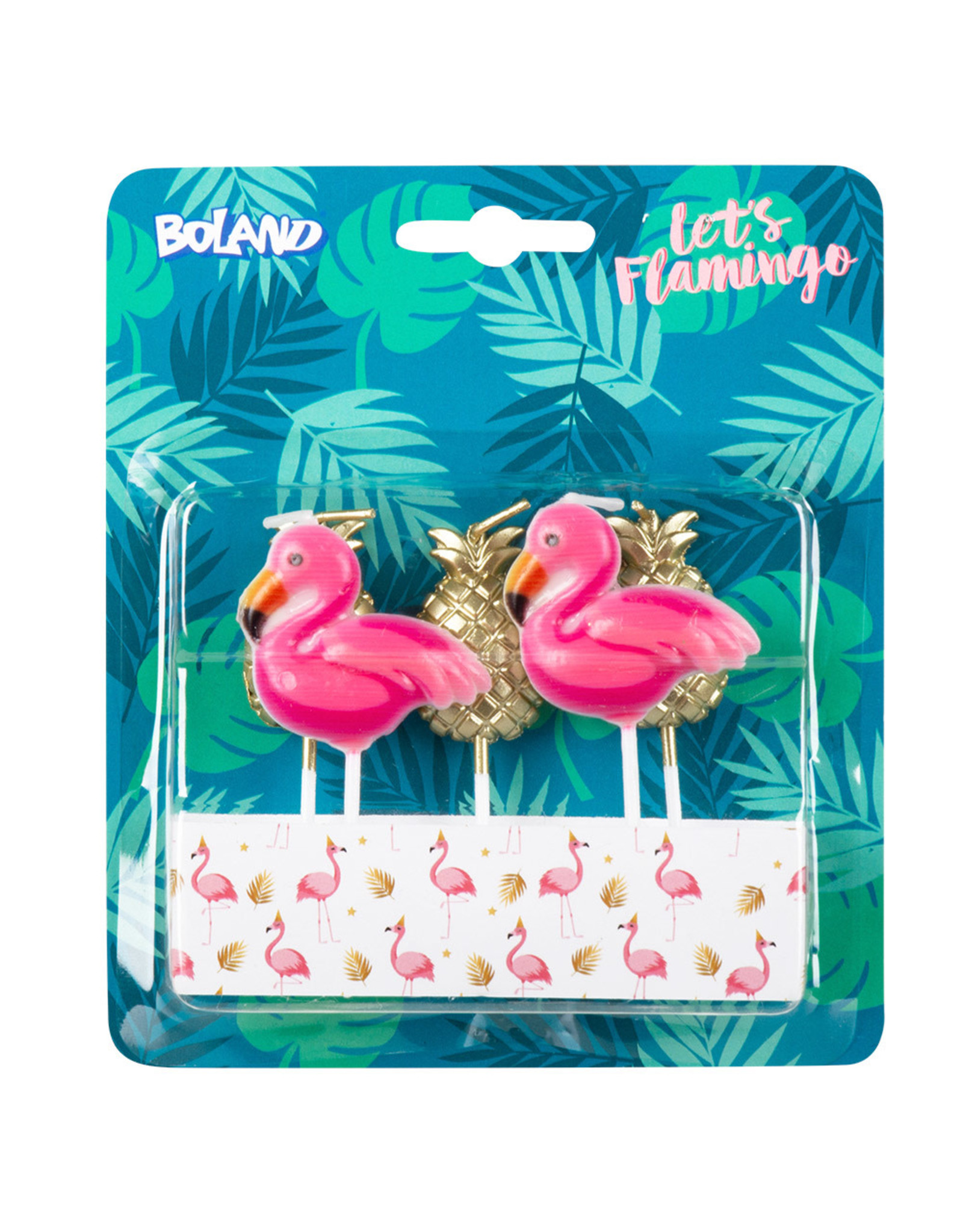 Boland Flamingo kaarsenset 5-delig