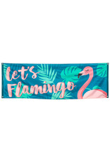 Boland polyester vlag Lets Flamingo 220 x 74 cm