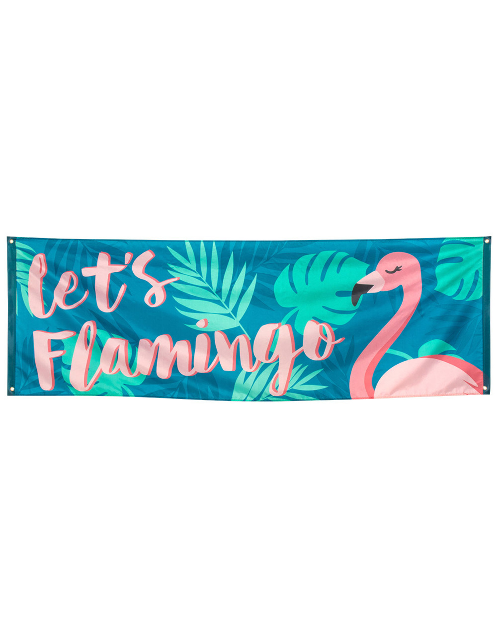 Boland polyester vlag Lets Flamingo 220 x 74 cm