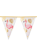 Boland Flamingo vlaggenlijn goud/roze 4 meter