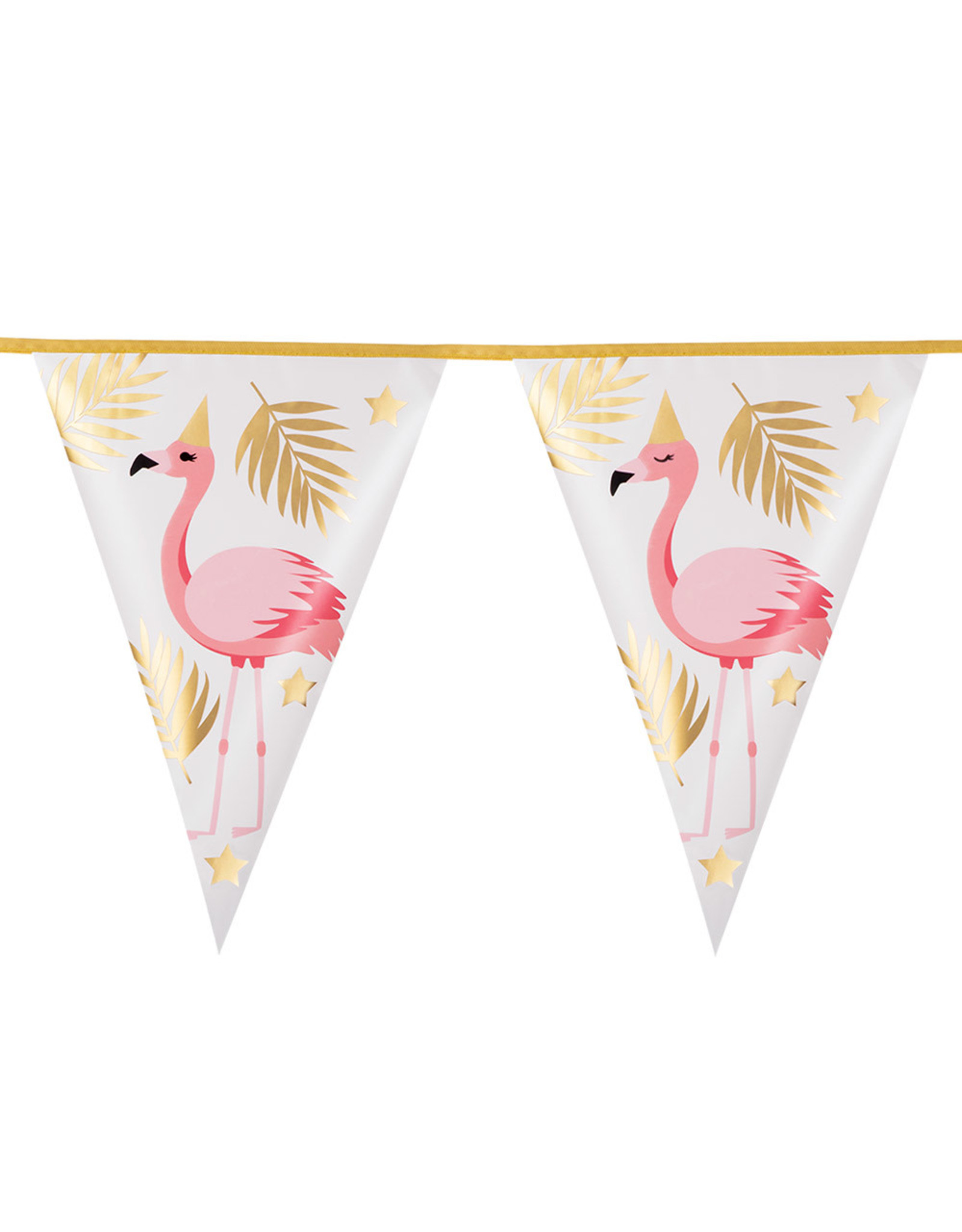 Boland Flamingo vlaggenlijn goud/roze 4 meter