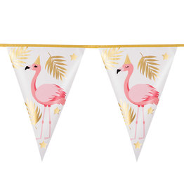 Boland Flamingo vlaggenlijn goud/roze 4 meter