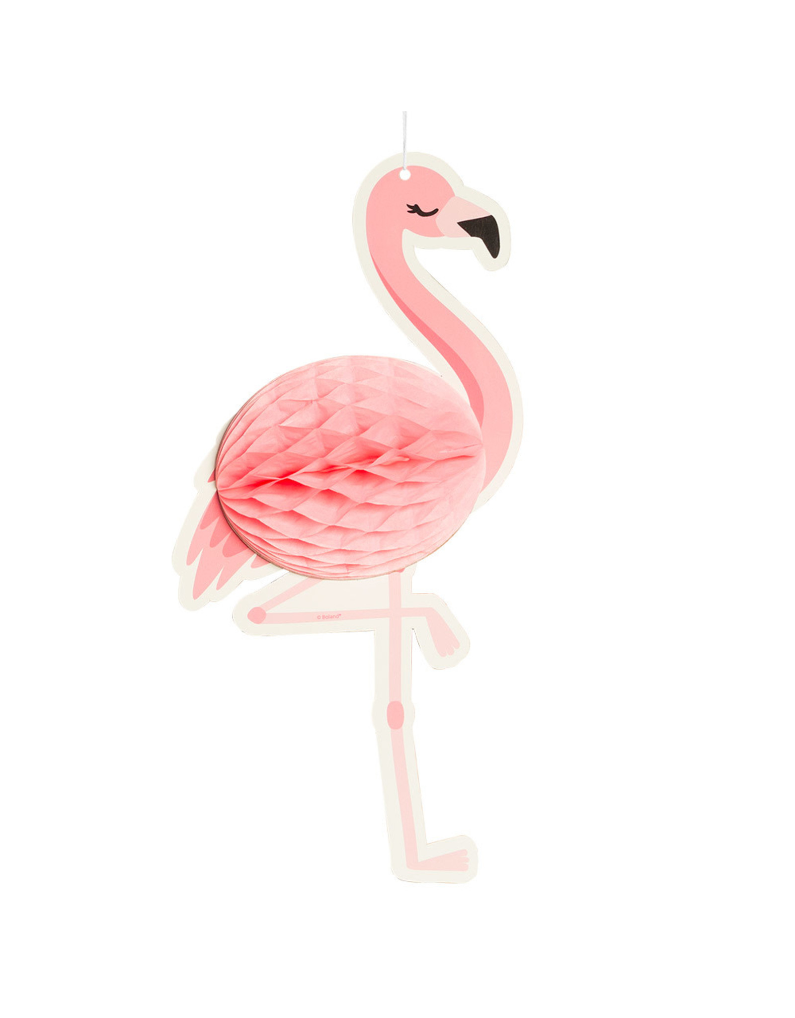 Boland Flamingo honeycombdecoratie 1 stuk