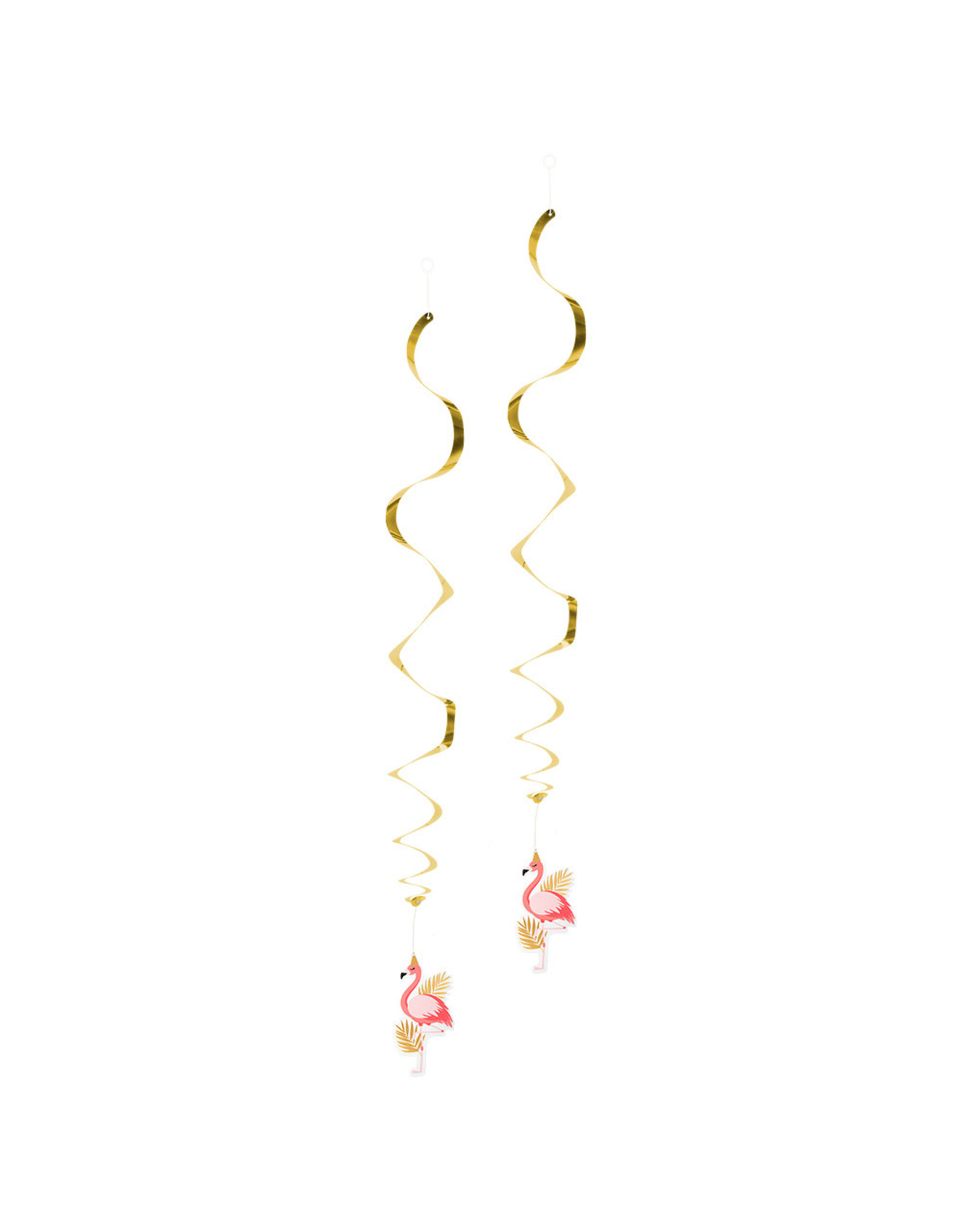 Boland Flamingo hangdecoratie swirls 2-delig