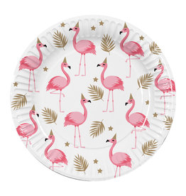 Boland Flamingo borden 23 cm 10 stuks