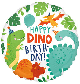 Folieballon happy dino birthday 43 cm