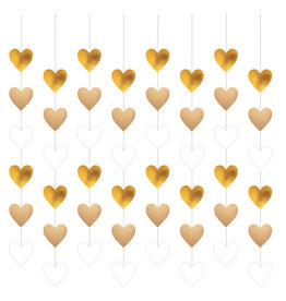 String deccoratie hartjes wedding 8-delig