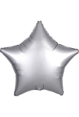 Folieballon zilver vorm ster 48 cm Folieballon zilver vorm ster 48 cm