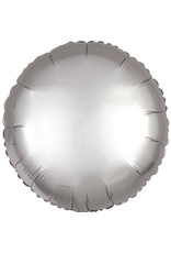 Folieballon zilver vorm rond 43 cm Folieballon zilver vorm rond 43 cm
