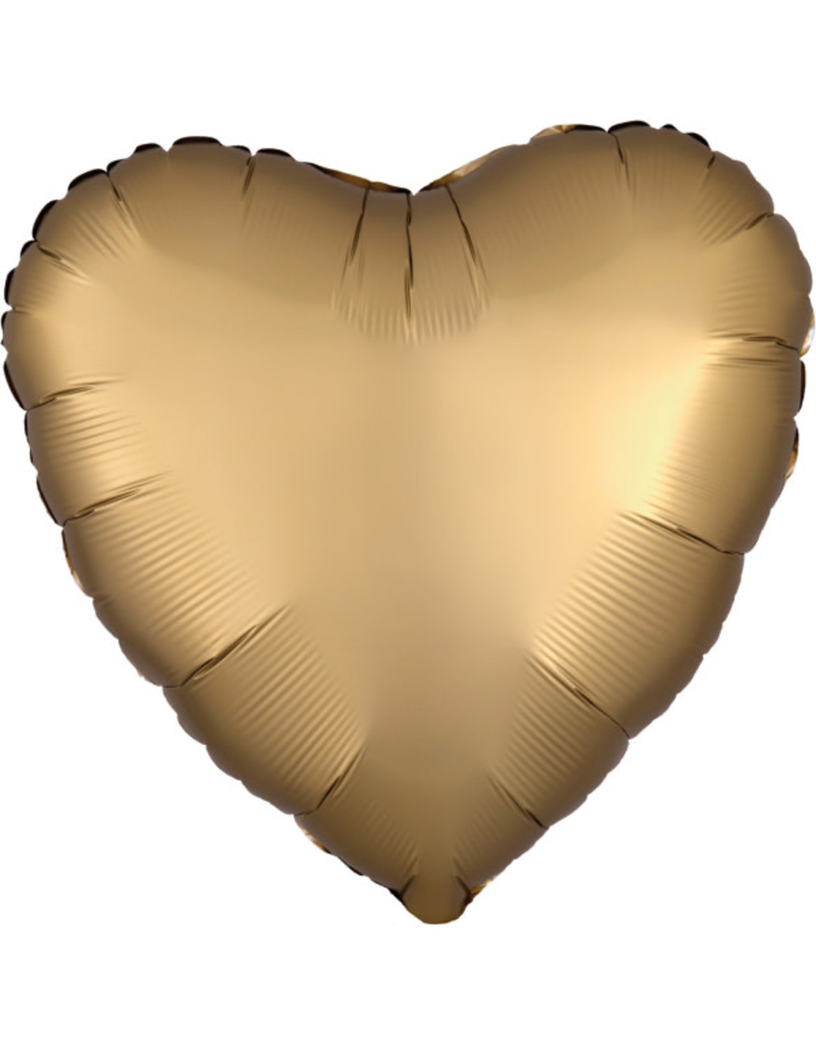 Folieballon goud vorm hart 43 cm