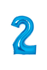 Folieballon blauw cijfer 2 66 cm Folieballon blauw cijfer 2 66 cm