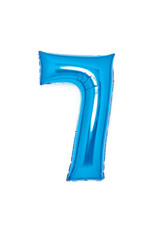 Folieballon blauw cijfer 7 66 cm