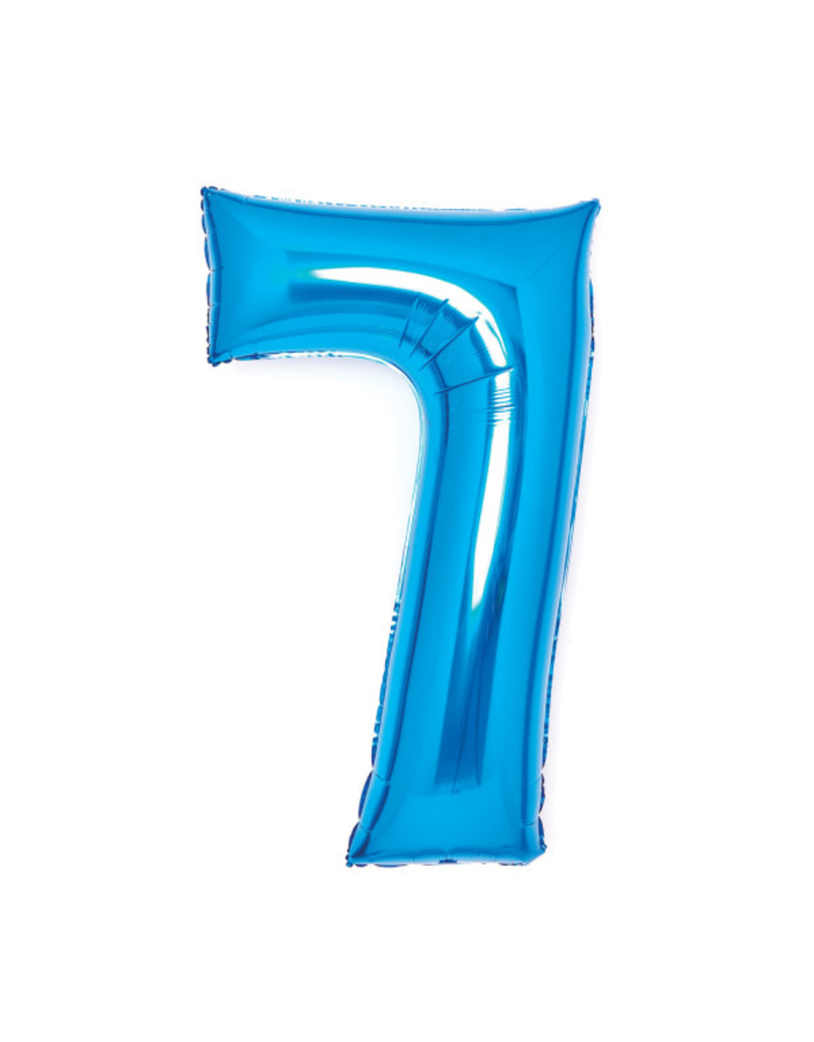Folieballon blauw cijfer 7 66 cm