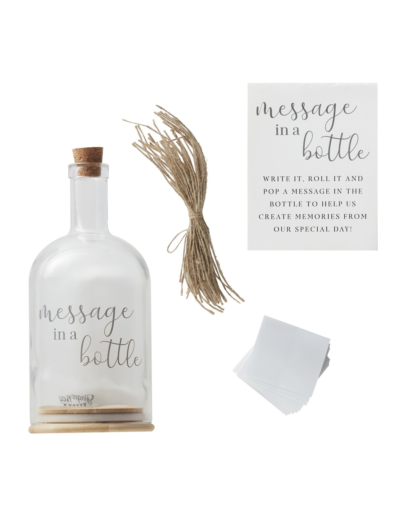 Gingerray gastenboek message in a bottle