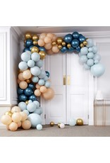 Ballonnenboogset DIY XL chrome gold, peach en mint (12 meter)