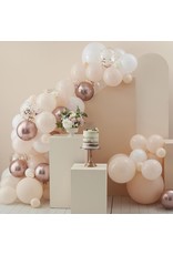 Ballonnenboogset DIY peach & rose goud