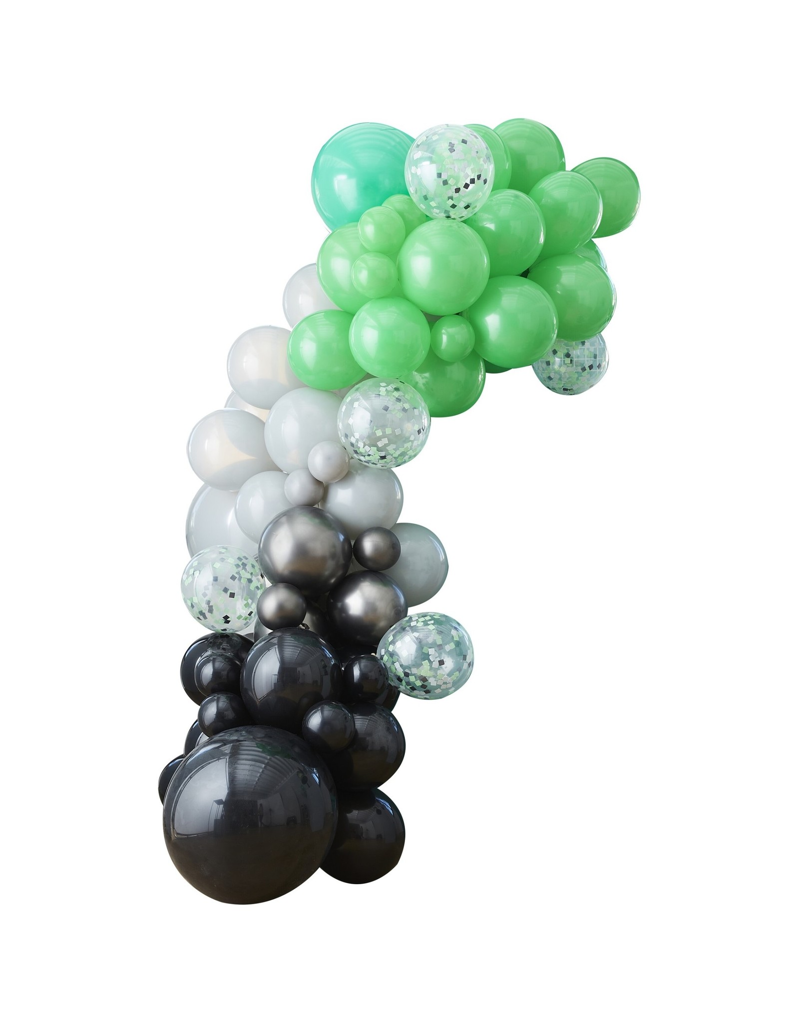 ballonnenboogset DIY  groen zwart game 70 delig