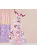 Mermaid ballonnen staart 73 stuks purple pink