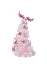 Mermaid ballonnen staart 73 stuks purple pink