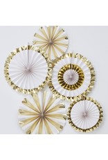 Gingerray rosettes goud/wit 5-delig
