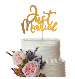 Amscan cake topper just married goud