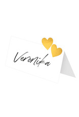 Plaatskaartjes wit/goud 8 stuks