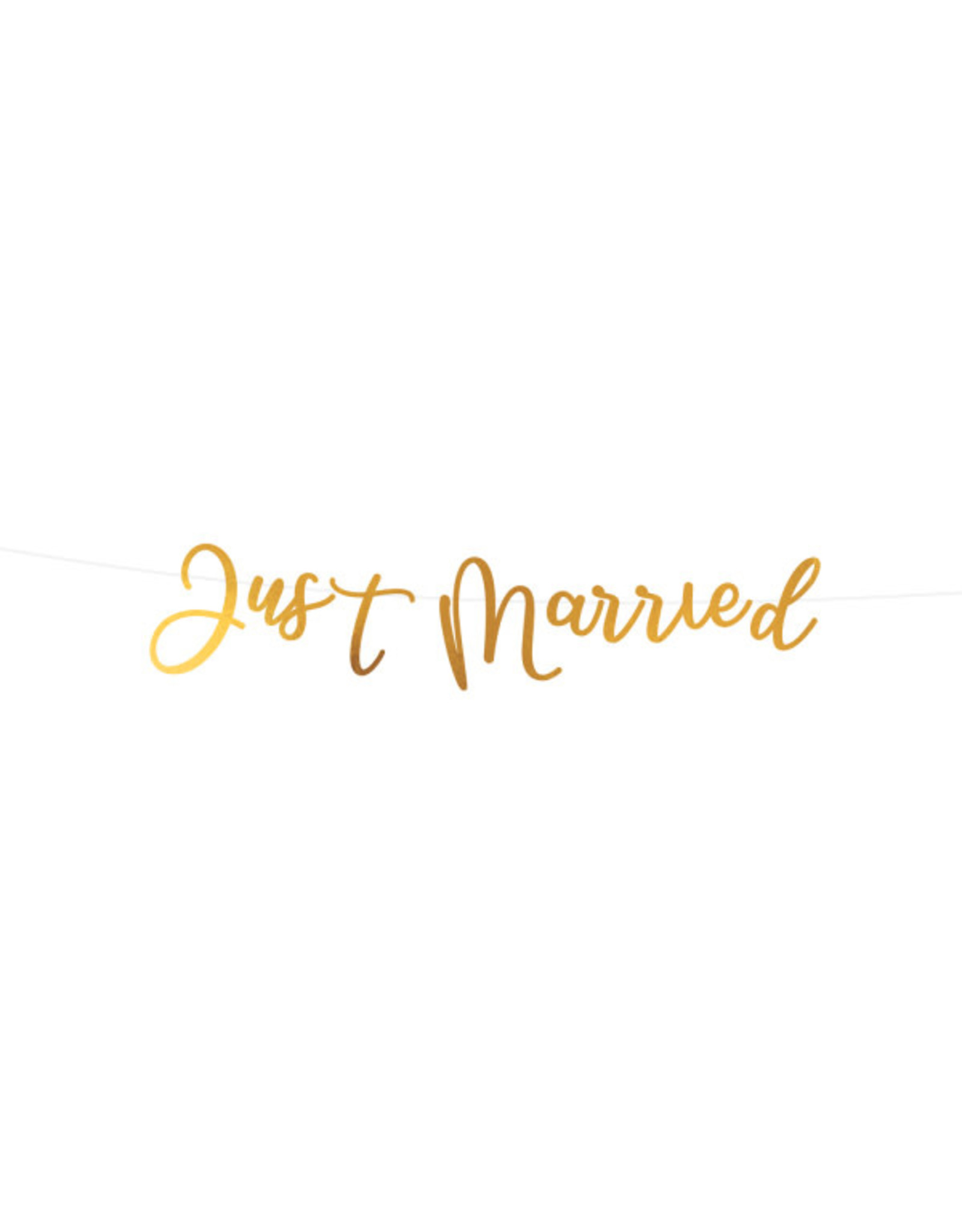 Letterslinger just married goud 91,5 x 20 cm