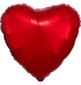 Amscan folieballon rood hart 43 cm