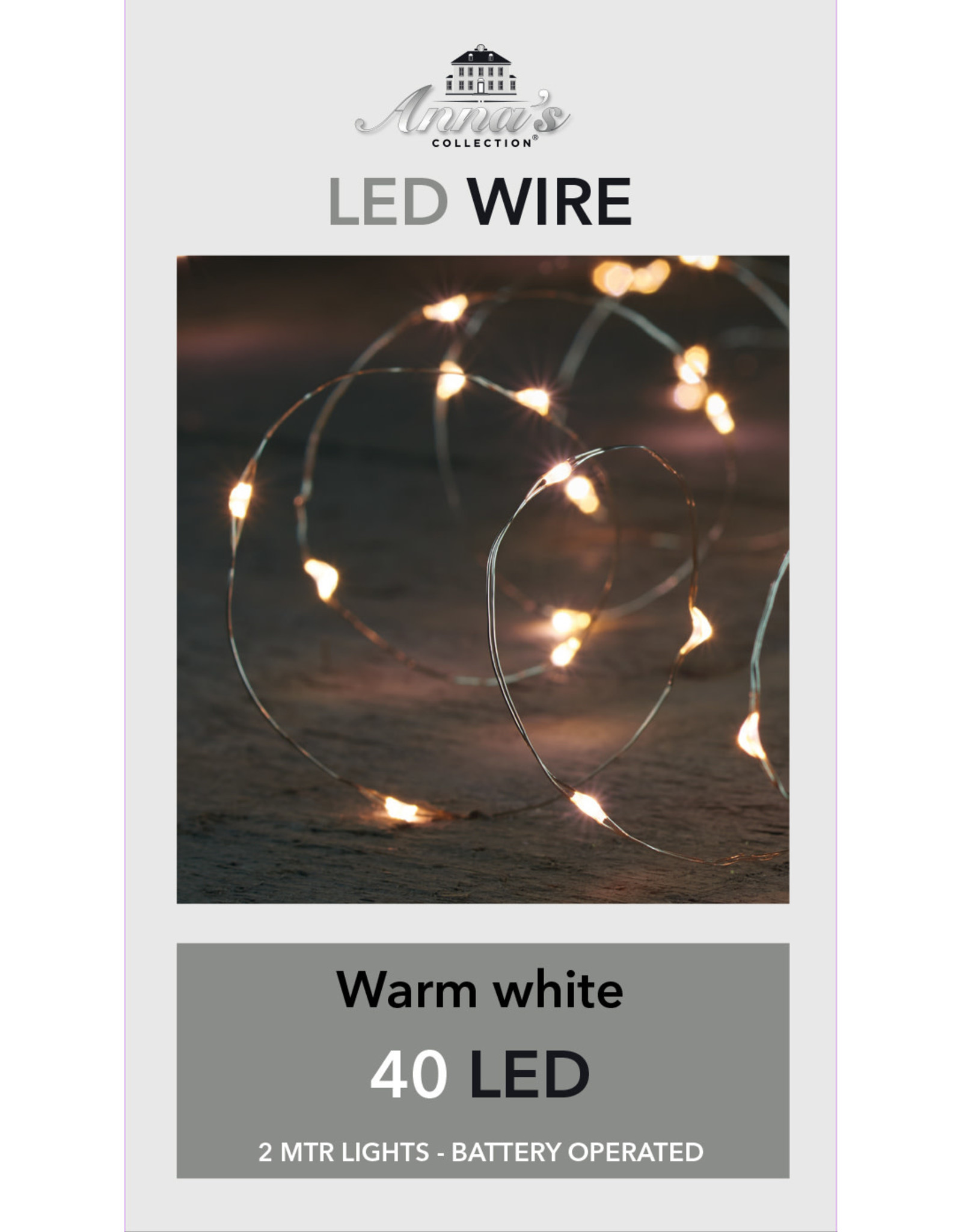 LED verlichting warm white 2 meter (40 LED)