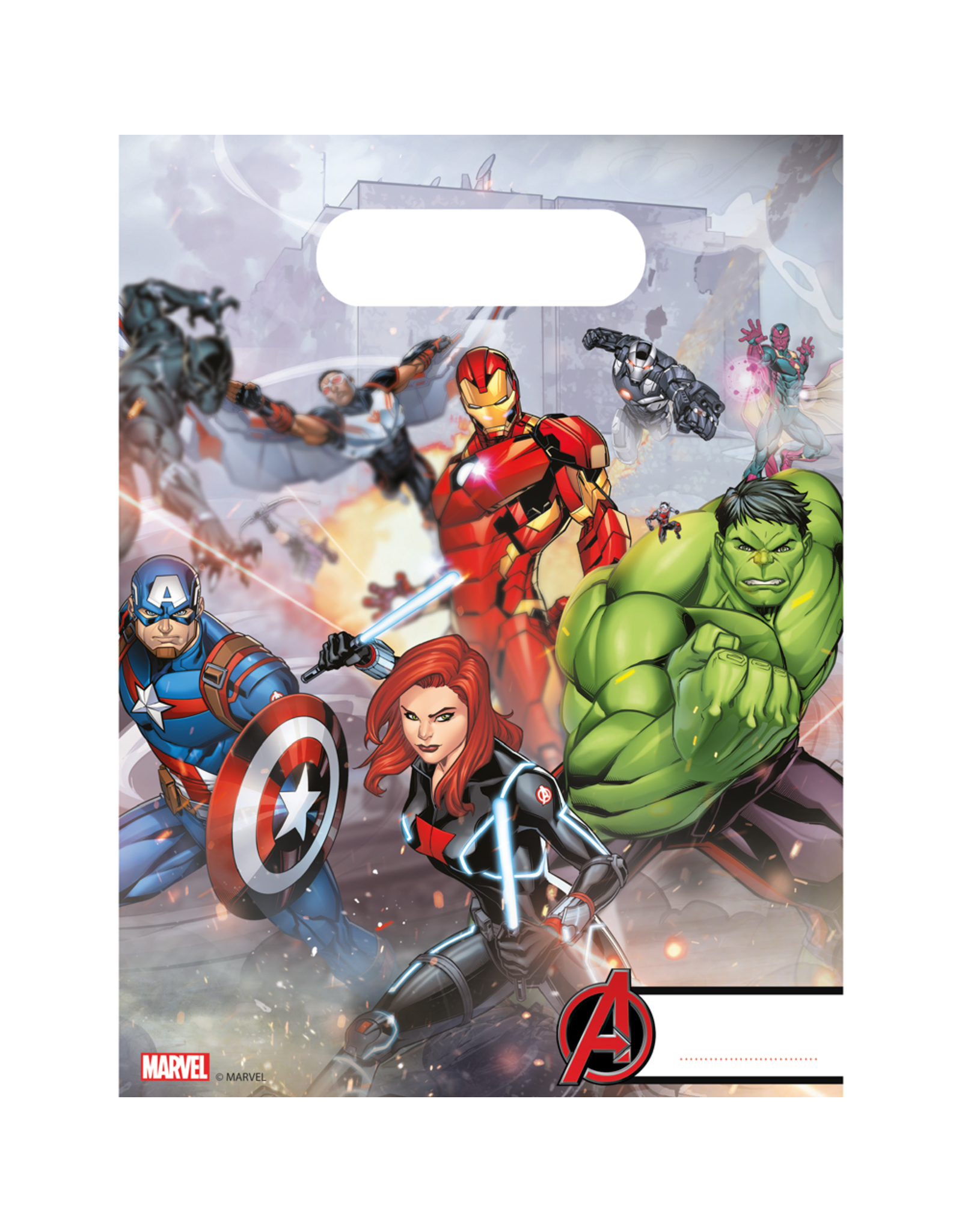 Marvel Avengers plastic uitdeelzakjes 6 stuks