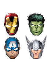 Marvel Avengers papieren gezichtsmaskers 6 stuks