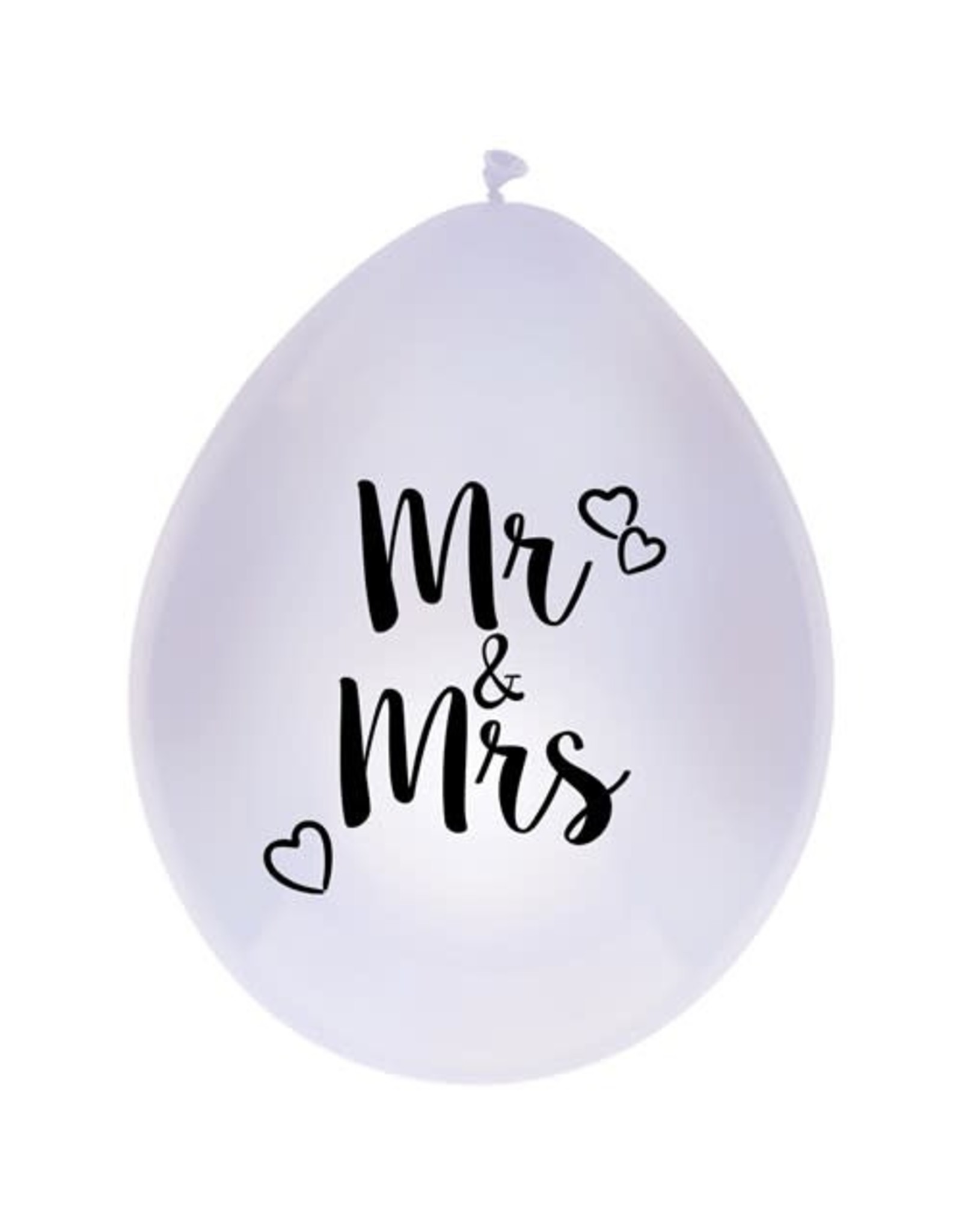 Party factory ballonnen mr & mrs wit 6 stuks