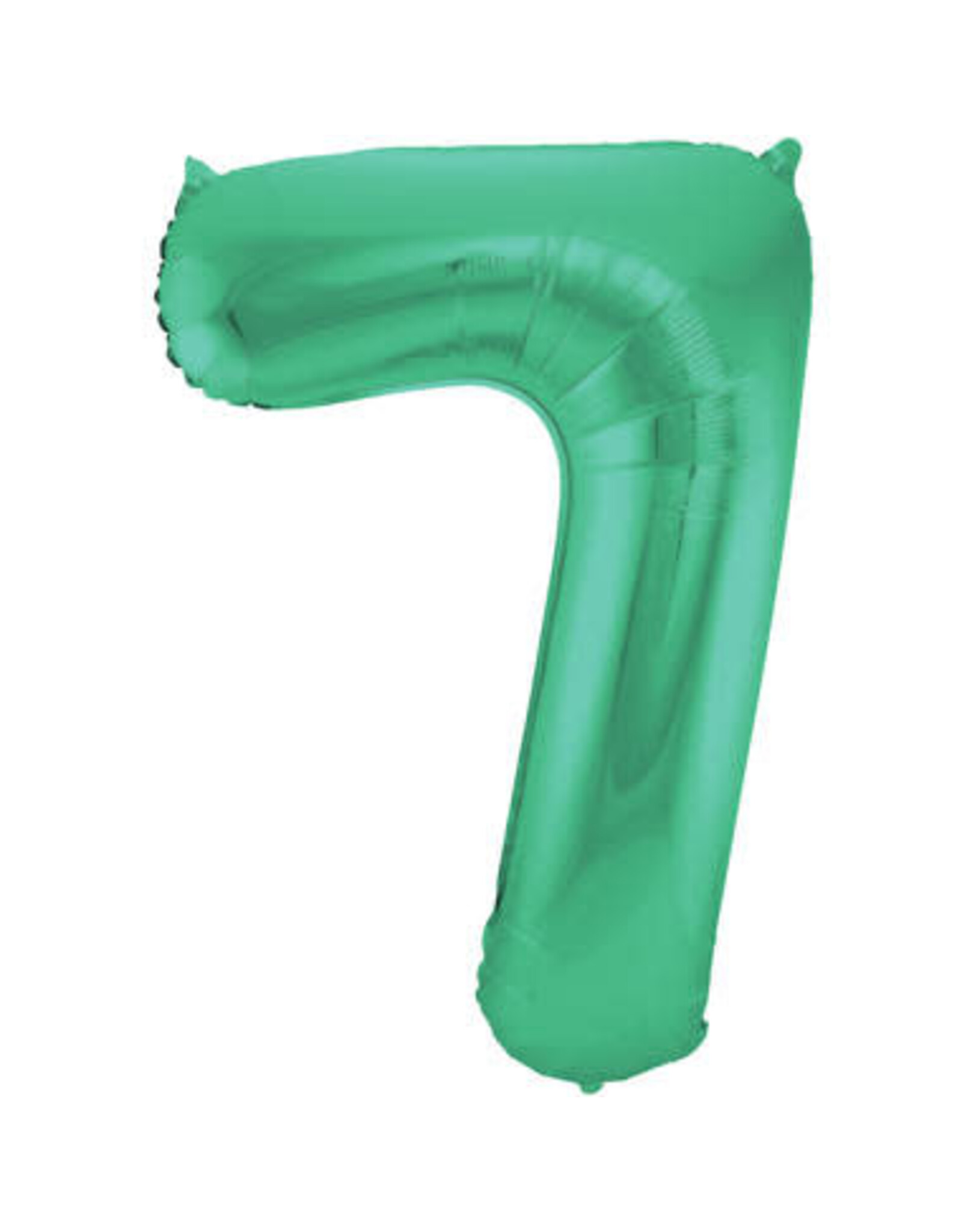 Folieballon mat groen cijfer 7 86 cm