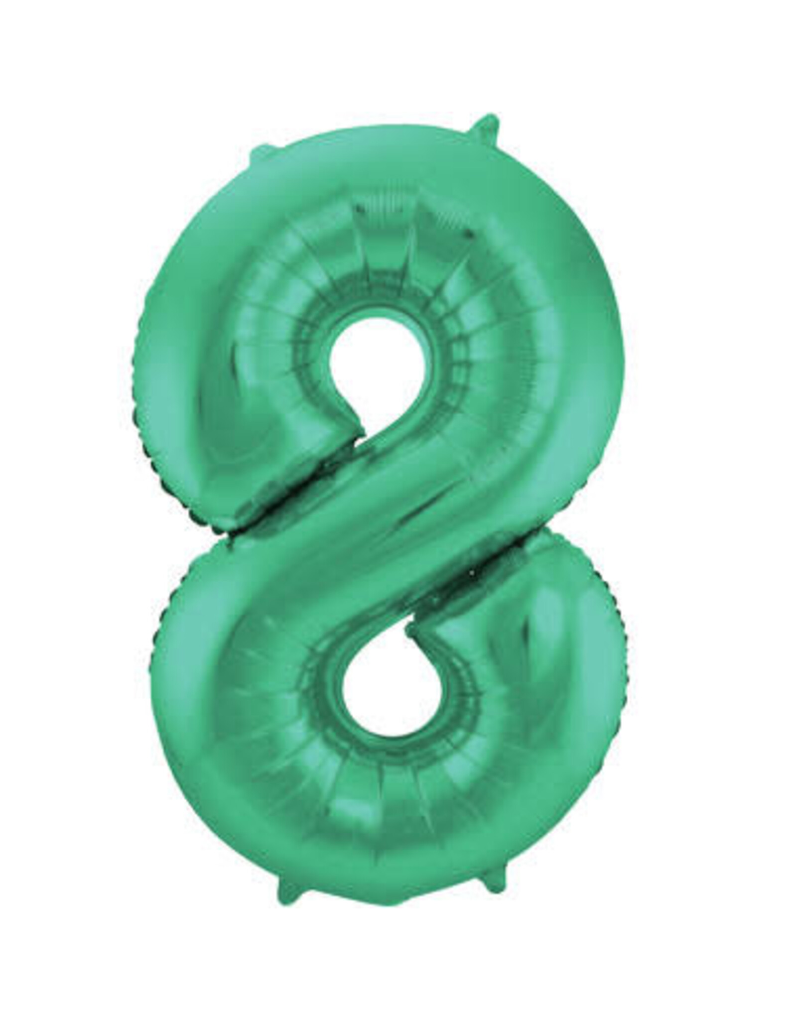 Folieballon mat groen cijfer 8 86 cm
