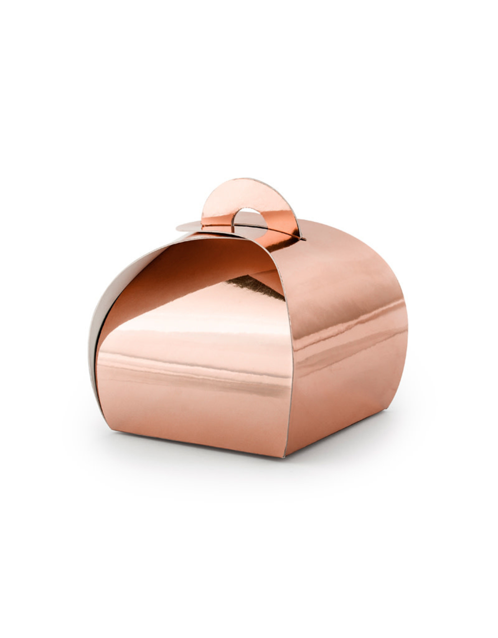 Partydeco elegante gift box rose goud 10 stuks