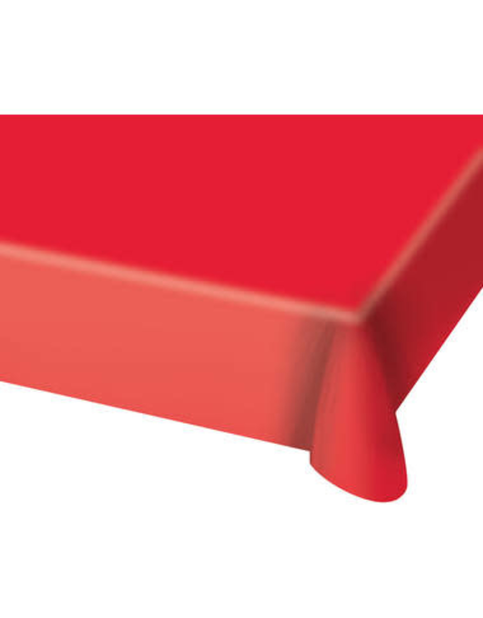 Plastic tafelkleed rood 130 cm x 180 cm