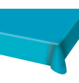 Plastic tafelkleed blauw 130 cm x 180 cm
