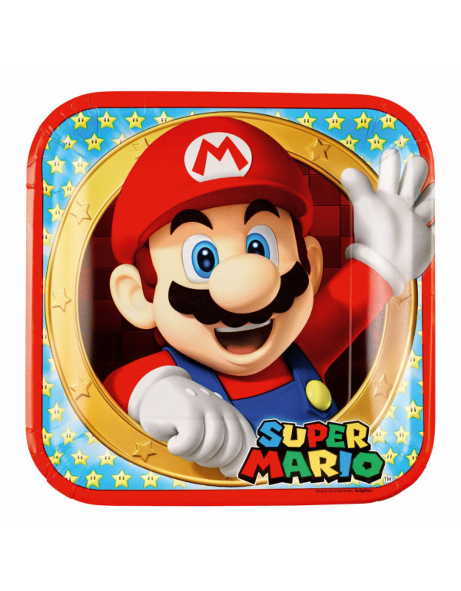 Super Mario kartonnen borden 23 cm 8 stuks
