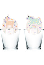 Unicorn & rainbows glass markers 6 stuks