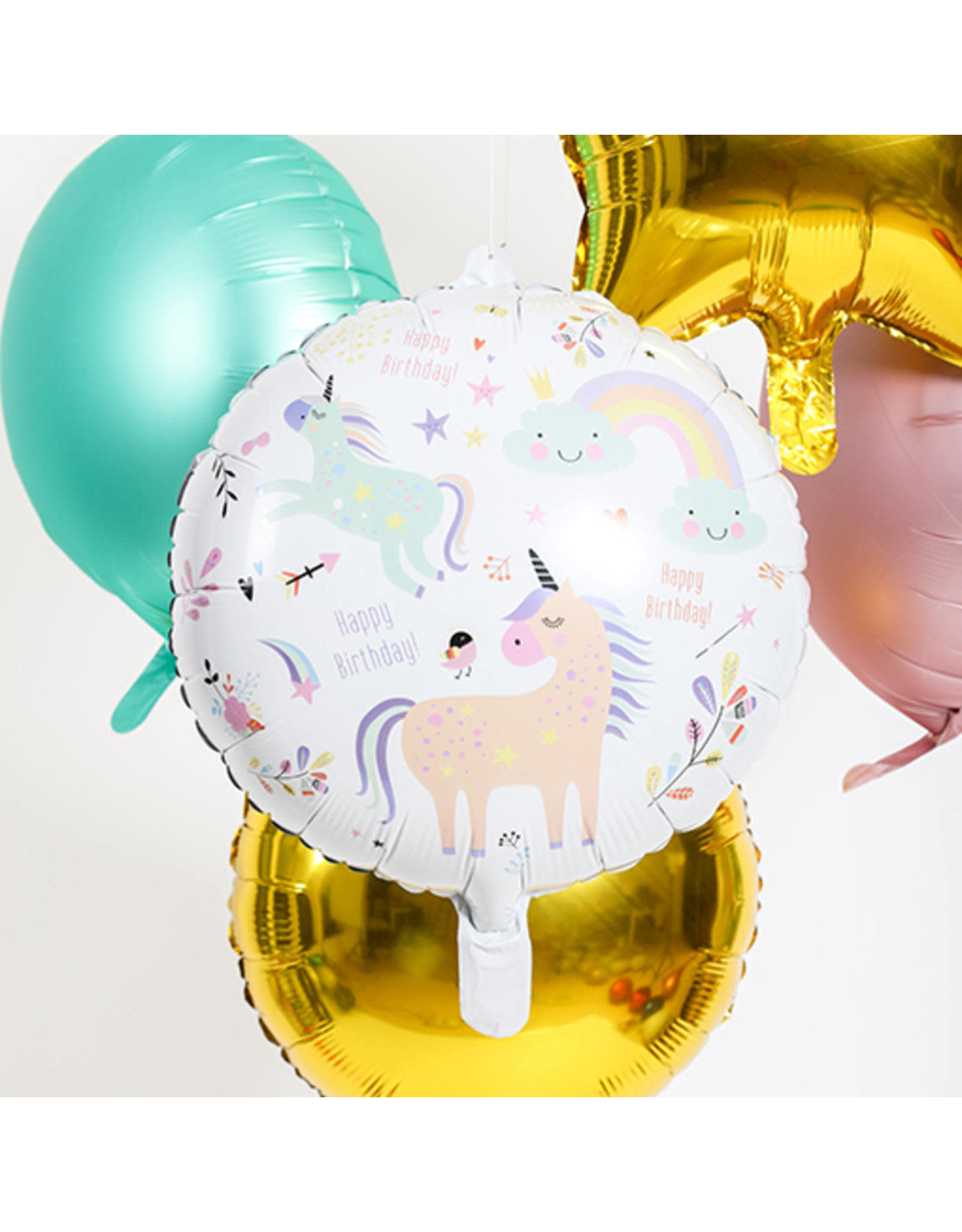 Unicorn & rainbows folieballon 45 cm