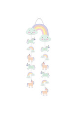 Unicorn & rainbows hanging deco 30 x 85 cm