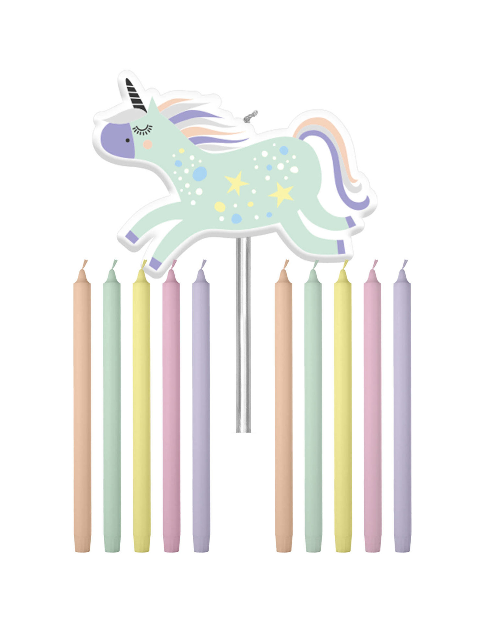 Unicorn & Rainbows kaarsenset 11-delig
