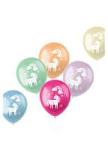 Unicorn & Rainbows latex ballonnen 6 stuks 30 cm