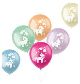 Unicorn & Rainbows latex ballonnen 6 stuks 30 cm