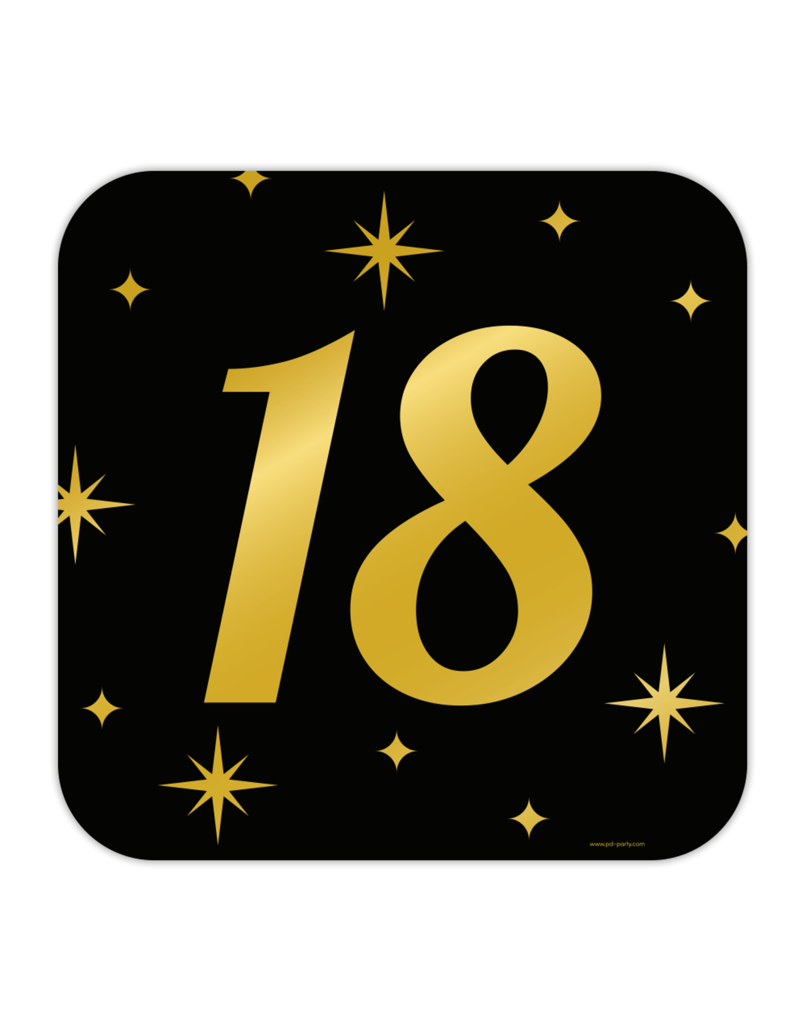 Classy party decoration sign 18 jaar
