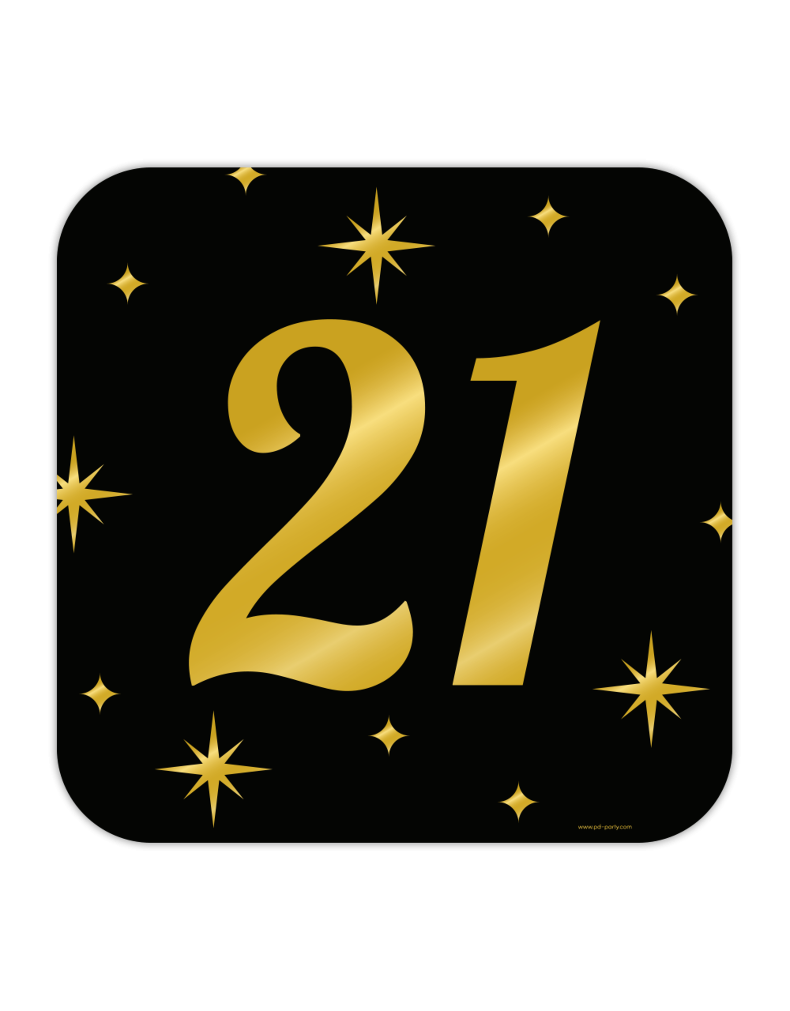 Classy party decoration sign 21 jaar