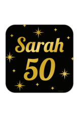Classic party decoration sign Sarah 50