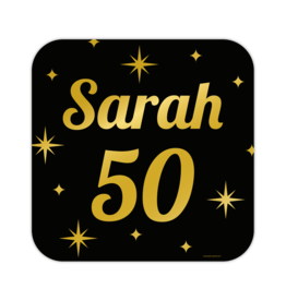 Classic party decoration sign Sarah 50