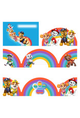 Paw Patrol rainbow uitnodigingen 8 stuks (incl envelop)