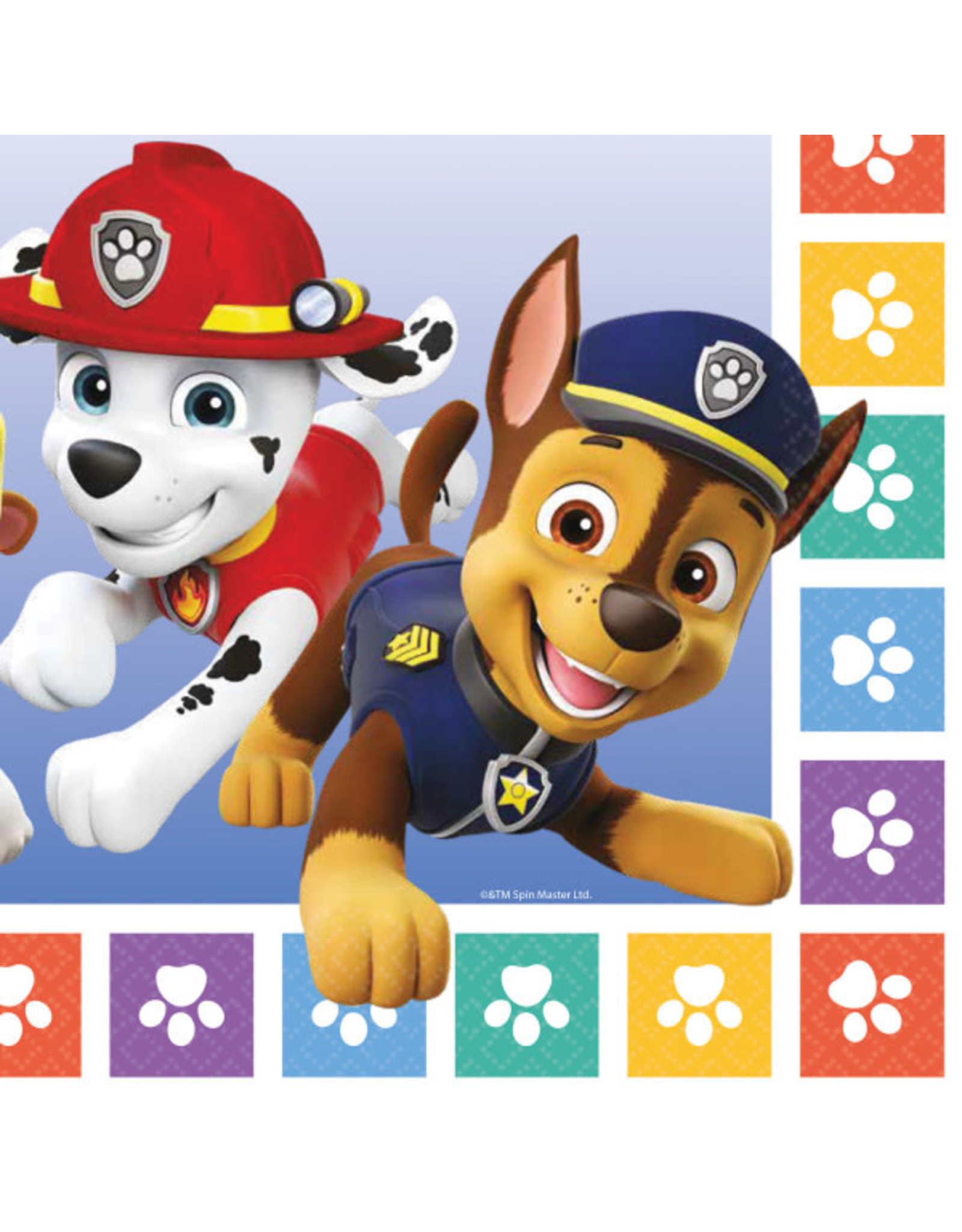 Paw Patrol rainbow servetten 16 stuks 33 x 33 cm